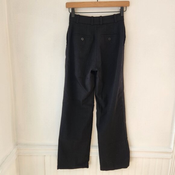 Babaton Aritzia New Agency Pants (Re)ssential Black Wool Trousers Straight 00 - Picture 3 of 8